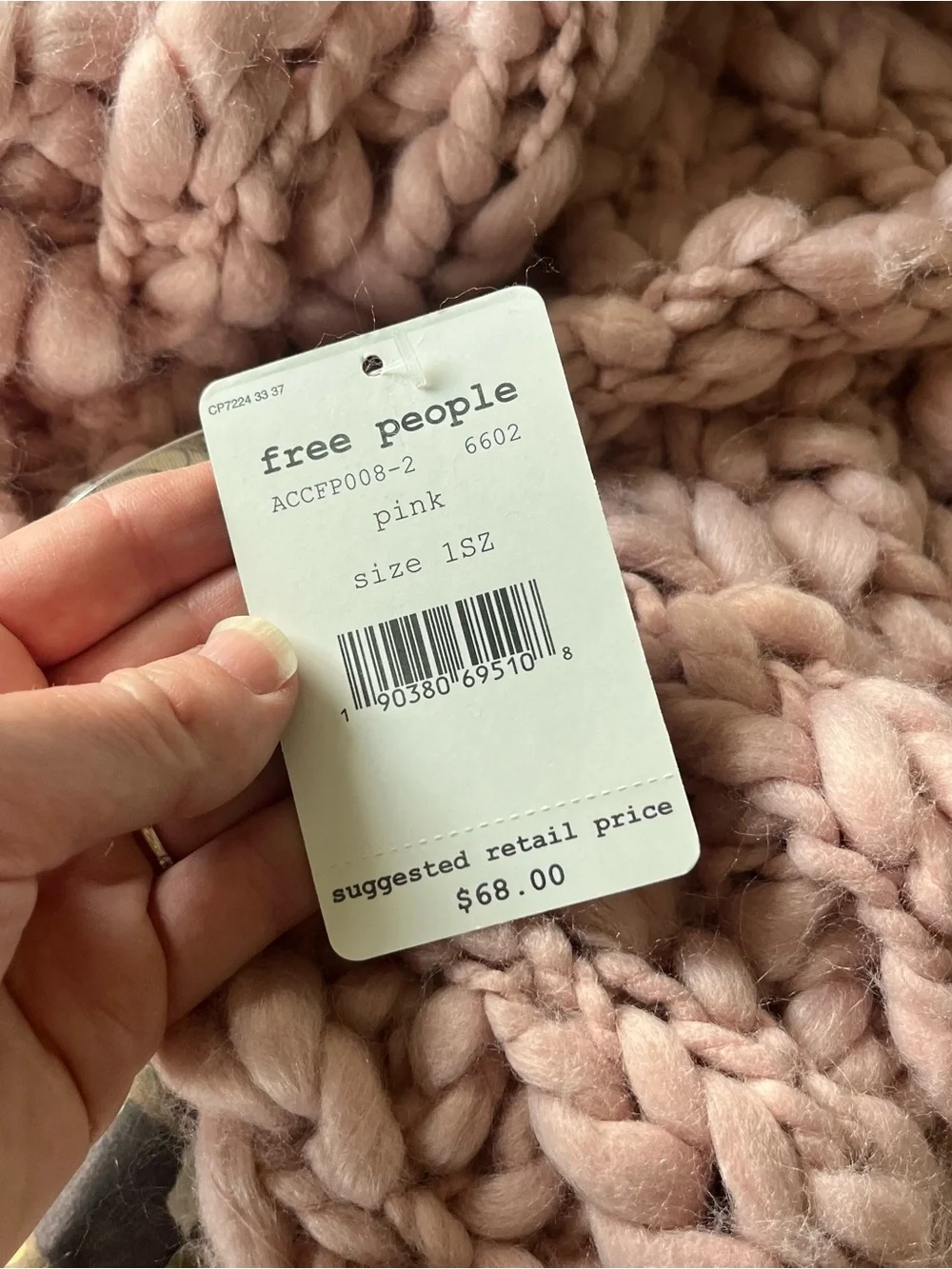 Free People Women's Chunky Knit Scarf NWT